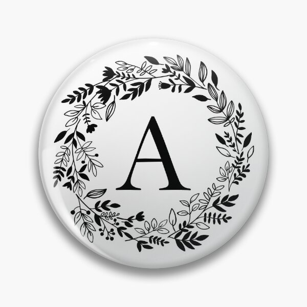 Artikelvorschau, Buchstabe A mit Blumenkranz - Initiale A - Monogrammkunst entworfen und verkauft von thelustrous.