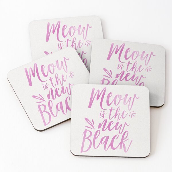 Item preview, Meow is the new black - magenta designed and sold by SnarkyDoodles.
