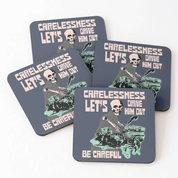 Item preview, Carelessness Let's Drive Him Out - Vintage Style Safety Poster designed and sold by pelagio.