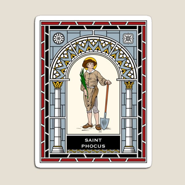 Item preview, ST PHOCUS THE GARDENER under STAINED GLASS designed and sold by CatholicSaints.