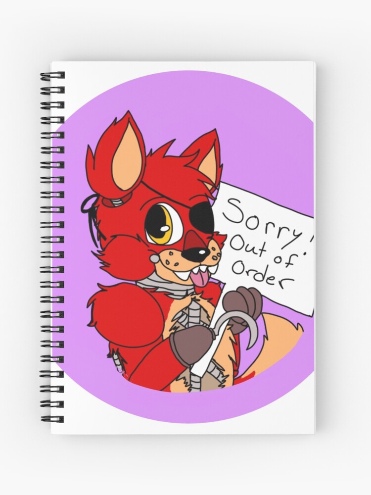 FNAF Plush Foxy Spiral Notebook for Sale by Amberlea-draws