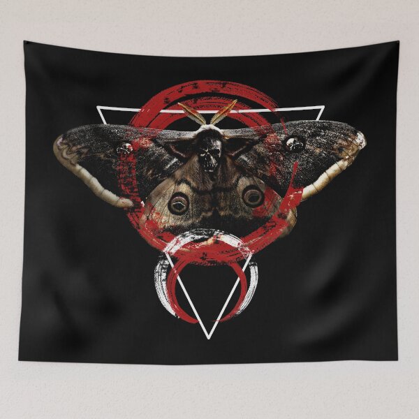 Item preview, Trash polka style death MOTH with skull designed and sold by DarkDesign69.