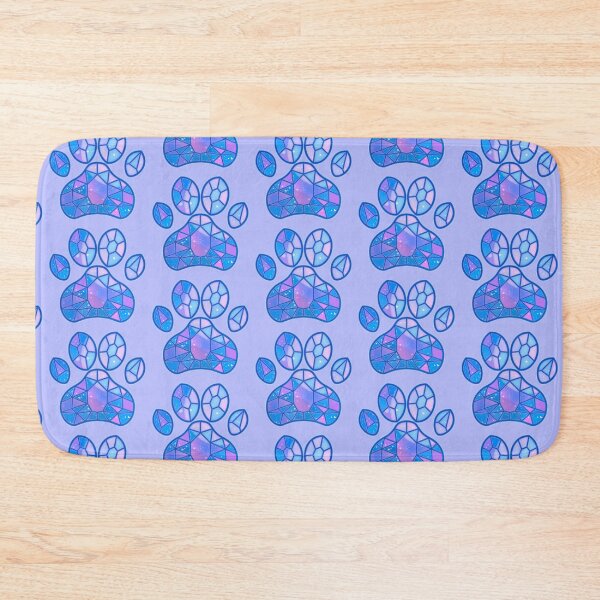 Item preview, Stained Glass Cat Paw Blue/Purple designed and sold by With Love, InspireMari.
