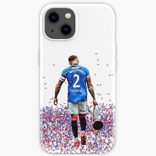 Rangers FC Captain James Tavernier with the 55th League Title Trophy iPhone Soft Case