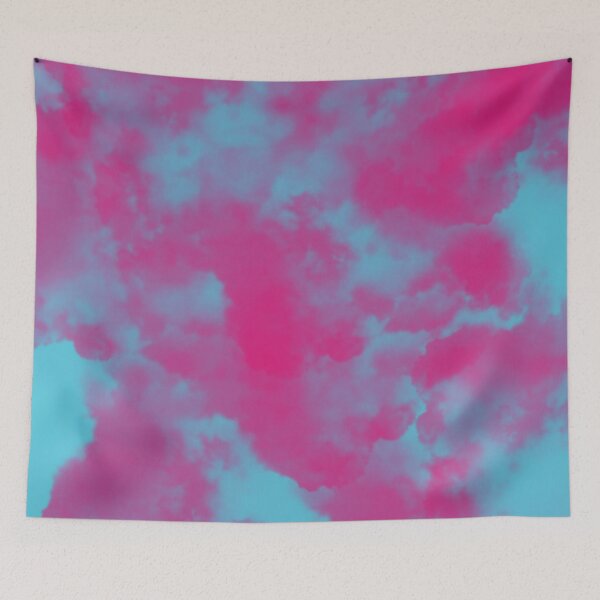 Item preview, Pink Clouds in Blue Sky Background designed and sold by MamaSweetea.