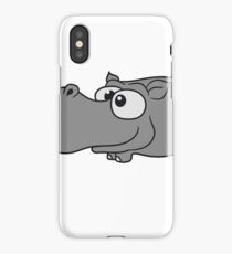 comic cartoon design kleines süßes niedliches baby kind nilpferd glücklich iPhone-Hülle & Cover