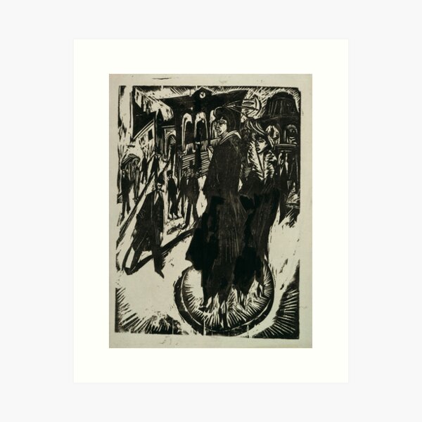 Item preview, Women at Potsdamer Platz (1914) by Ernst Ludwig Kirchner  designed and sold by sunny-007.