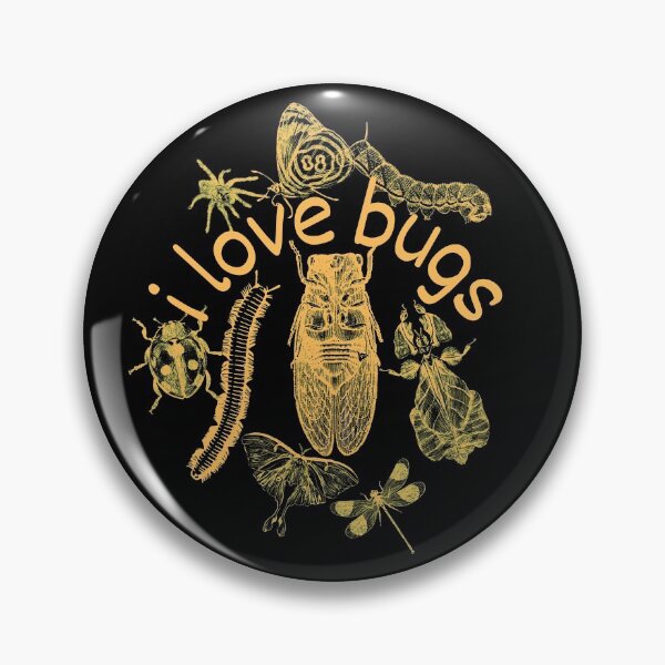 Item preview, I Love Bugs Orange Line Drawing Design designed and sold by EarthArtDesigns.