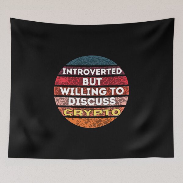 Item preview, Introverted But willing to discuss Crypto designed and sold by springflow.