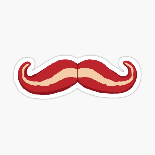 Bacon Mustache Funny Comical Stache Sticker By Bravodesignden Redbubble