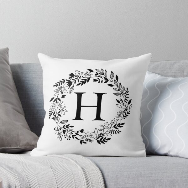 Item preview, Letter H with Floral Wreath - Initial H - Monogram Art designed and sold by thelustrous.