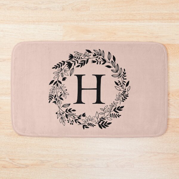 Item preview, Letter H with Floral Wreath - Initial H - Monogram Art designed and sold by thelustrous.