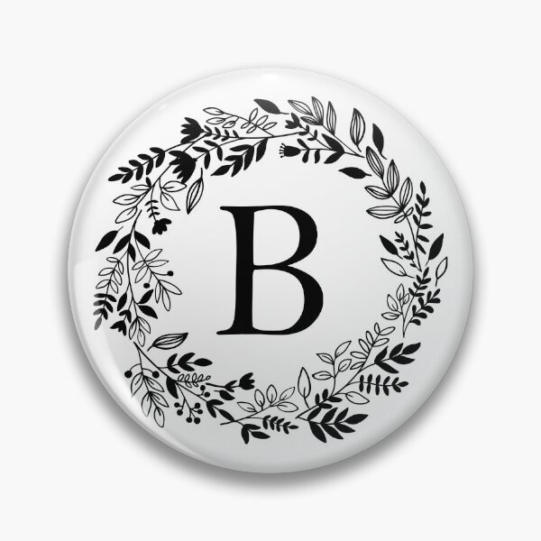 Item preview, Letter B with Floral Wreath - Initial B - Monogram Art designed and sold by thelustrous.