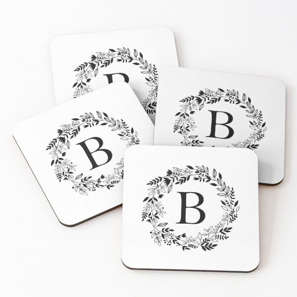 Item preview, Letter B with Floral Wreath - Initial B - Monogram Art designed and sold by thelustrous.