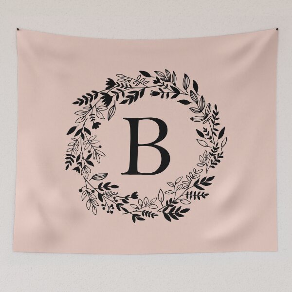 Item preview, Letter B with Floral Wreath - Initial B - Monogram Art designed and sold by thelustrous.