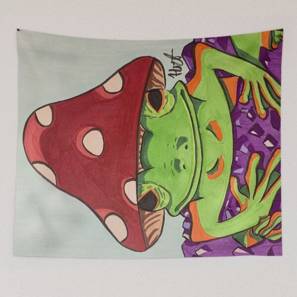 Item preview, frog designed and sold by hallieisraging.