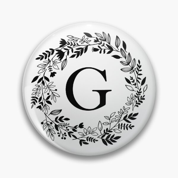 Item preview, Letter G with Floral Wreath - Initial G - Monogram Art designed and sold by thelustrous.