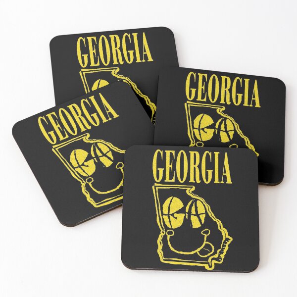 Item preview, Georgia Grunge Smiling Face Black Background designed and sold by pelagio.
