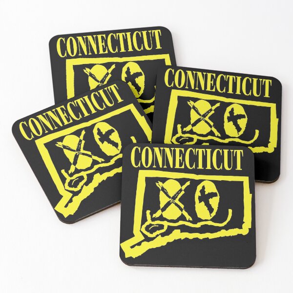 Item preview, Connecticut Grunge Smiling Face Black Background designed and sold by pelagio.