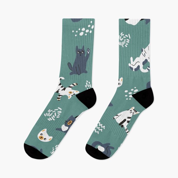 Item preview, Cute cat dog hand drawn seamless pattern designed and sold by essskina.