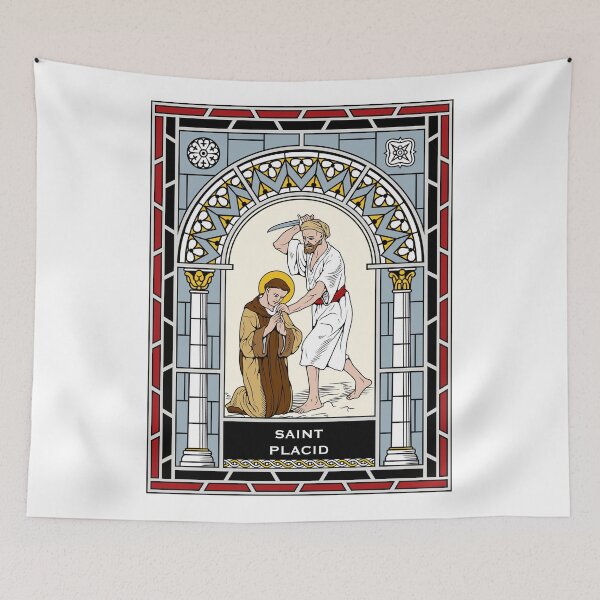 Item preview, ST PLACID under STAINED GLASS designed and sold by CatholicSaints.