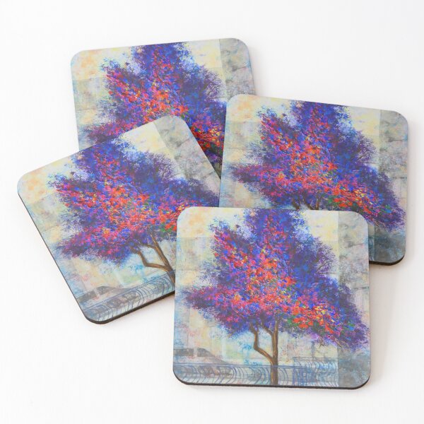 Item preview, Fall painted colorful Tree, Autumn tree in city designed and sold by Goldstarwork.