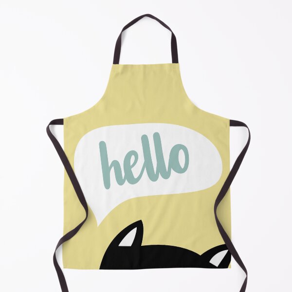 Item preview, cat "hello" wall art designed and sold by Ami store.
