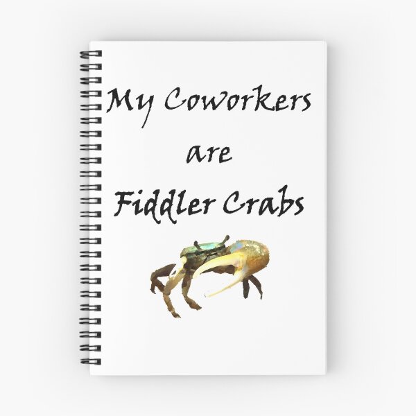 Item preview, Fiddler Crab Coworker -dark text designed and sold by serene47.