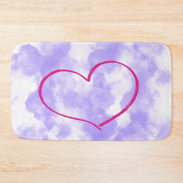 Item preview, Pink heart in Purple Clouds designed and sold by MamaSweetea.