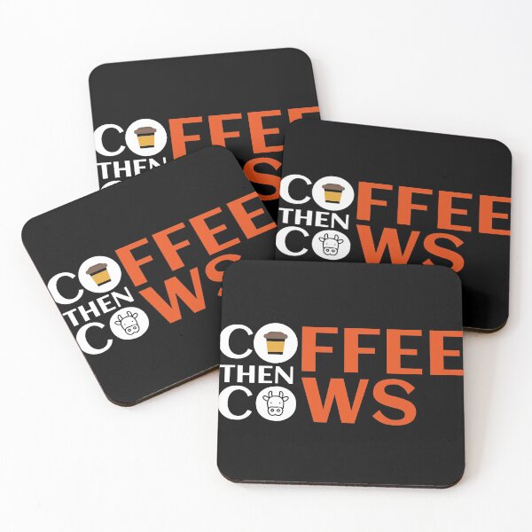 Item preview, Coffee Then Cows (Black Background) designed and sold by Daluyong.