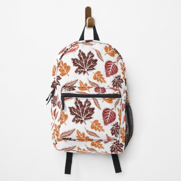 Item preview, Fall leaves block print pattern designed and sold by SakuraLemonDS.