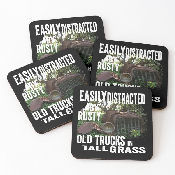 Item preview, Vintage fun; Easily distracted by rusty old trucks in tall grass designed and sold by Department61.