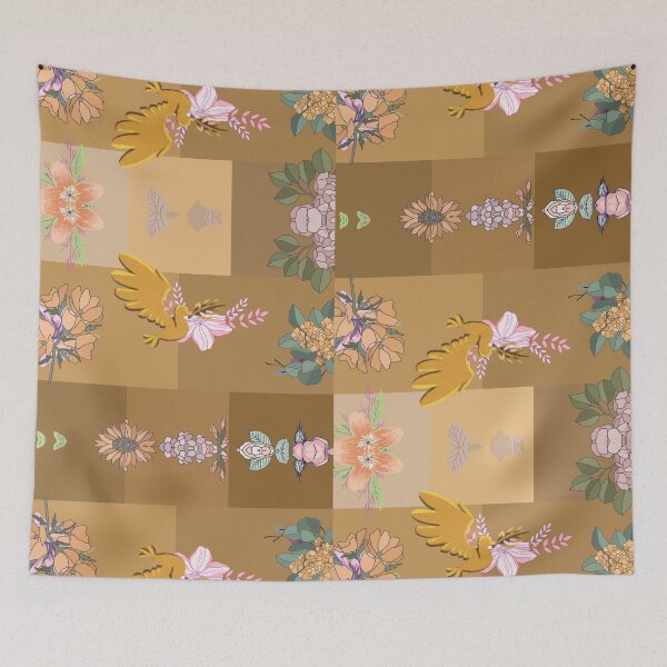 Item preview, Golden floral bird  designed and sold by Kamzzi.