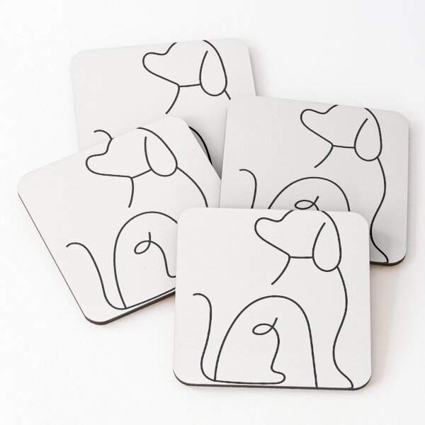 Item preview, one line dog art designed and sold by Ami store.