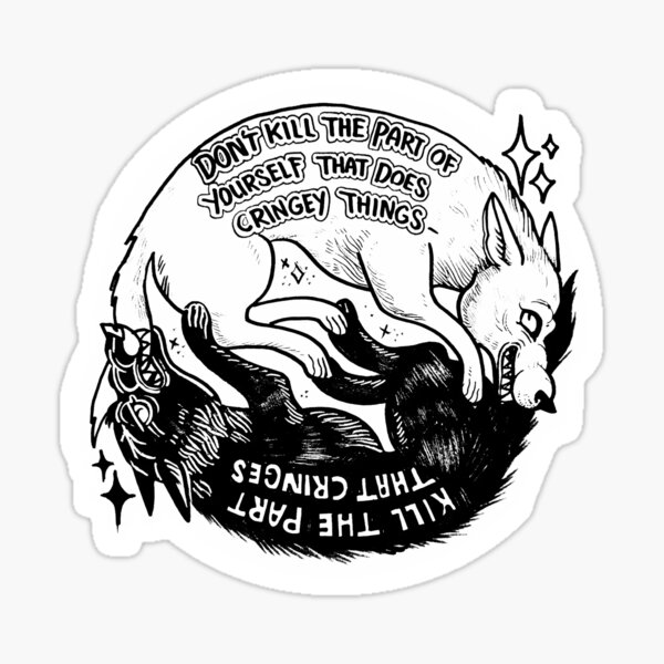 Cringe Wolf Sticker