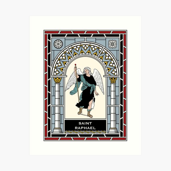 Item preview, ST RAPHAEL THE ARCHANGEL under STAINED GLASS designed and sold by CatholicSaints.
