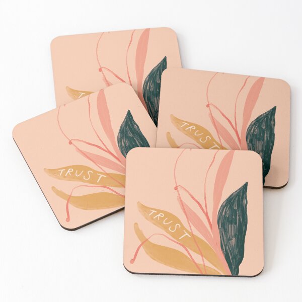 Item preview, "Trust" Floral Vintage Inspired with Blush pink, gold, and green designed and sold by morgansgoods.