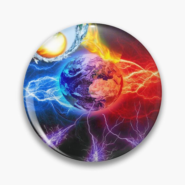 Item preview, water and fire planet filled with electricity designed and sold by Karine Dupras.