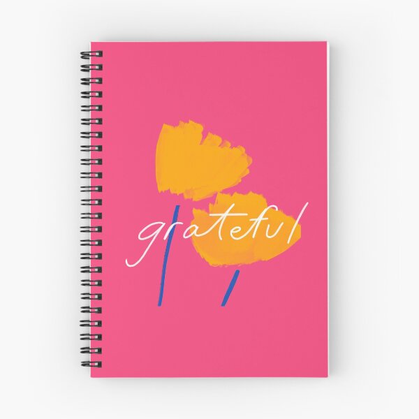 Item preview, Grateful - bold floral art with motivational inspirational text designed and sold by morgansgoods.