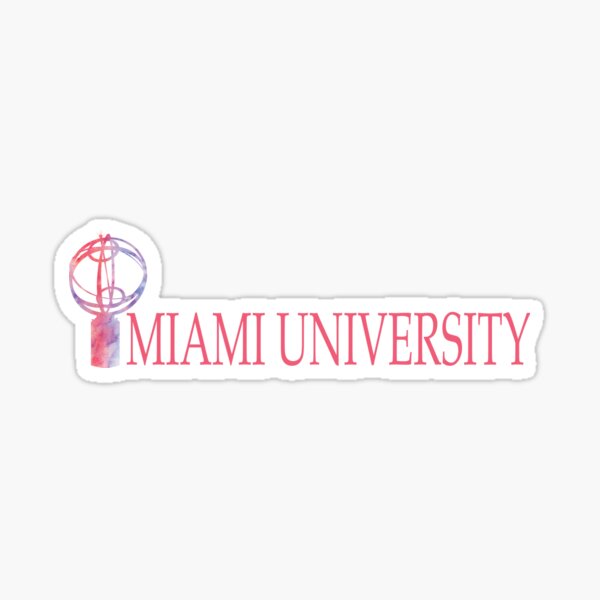 Miami University-Pink Sundial Sticker