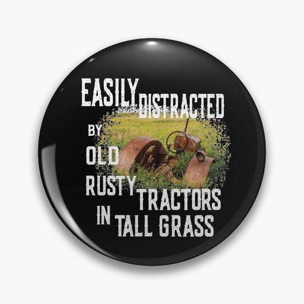 Item preview, Vintage fun; Easily distracted by old rusty tractors in tall grass designed and sold by Department61.