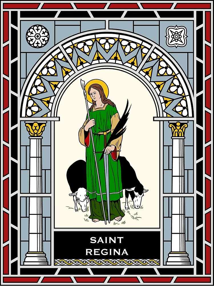 "ST REGINA under STAINED GLASS" Poster for Sale by CatholicSaints