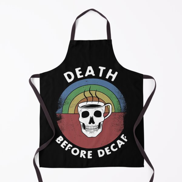 Item preview, Death Before Decaf Rainbow Skull designed and sold by CitricDreams.