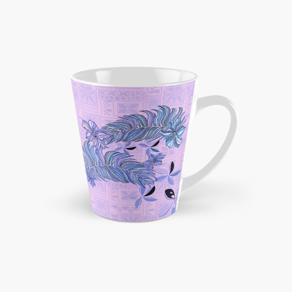 Artikelvorschau, Hawaiianischer, polynesischer und samoanischer Vintage-Druck mit violetten tropischen Palmblättern entworfen und verkauft von sunnthreads.