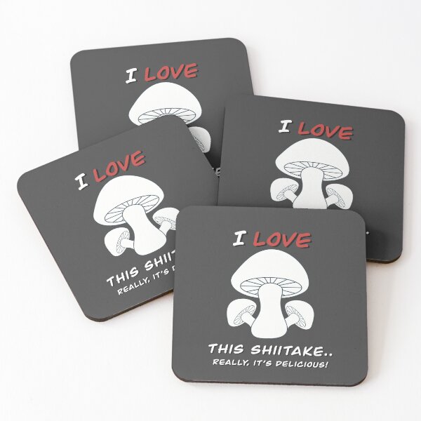 Item preview, I Love This Shiitake - Pun for Foodies, Gag Gift - white letters designed and sold by FlorenciaBliss.