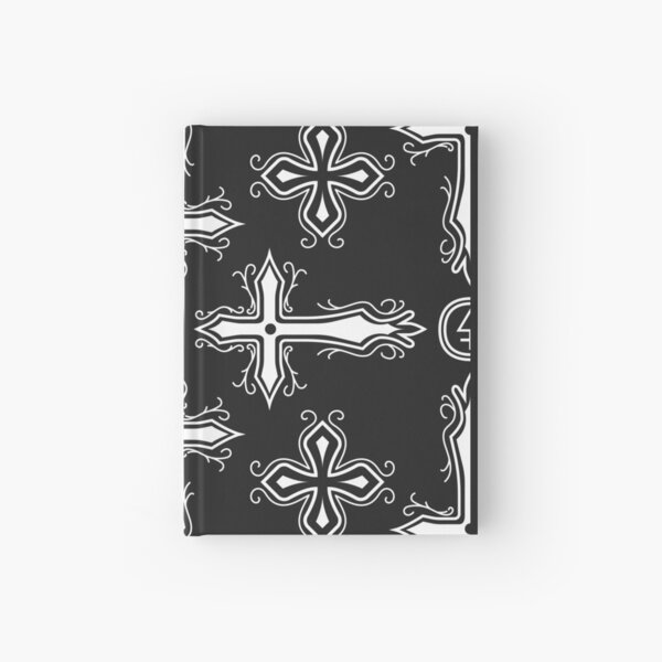 Black Gothic Cross Pattern Hardcover Journal