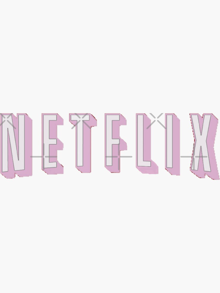 "Aesthetic Pink Netflix Logo" Sticker by shopLYBstickers Redbubble