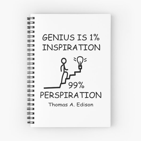 Item preview, GENIUS IS 1% INSPIRATION 99% PERSPIRATION designed and sold by DomGDesign.