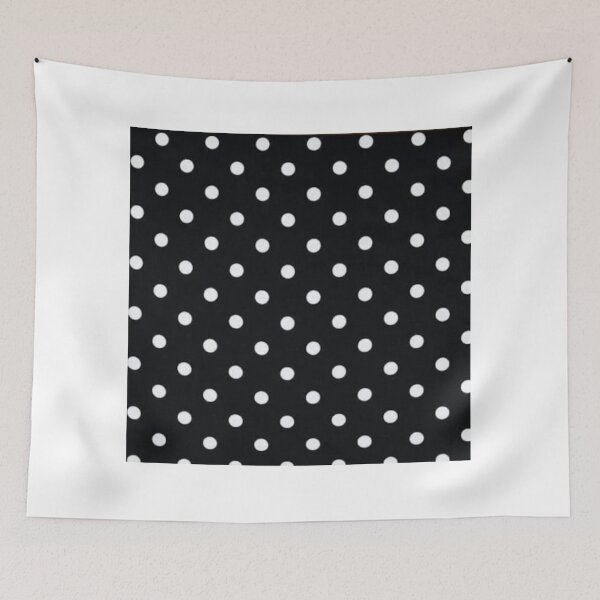 Item preview, White Poka Dots Black Background designed and sold by RBDESIGN SHOP.
