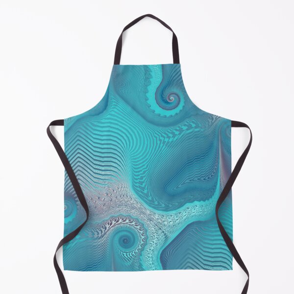 Item preview, Dreamy Aqua and Gray Fibonacci Ocean Inspired Pattern designed and sold by SeaChangeDesign.